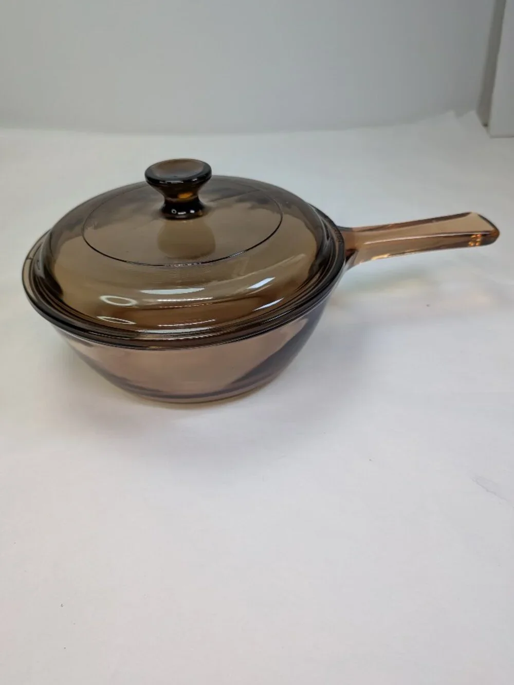 Vintage Visions Amber Glass 0.5L Saucepan & Lid Petit Pot V-0.5-B matching lid